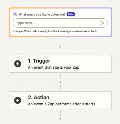 Platform Integrations - Zapier - Create a New Zap