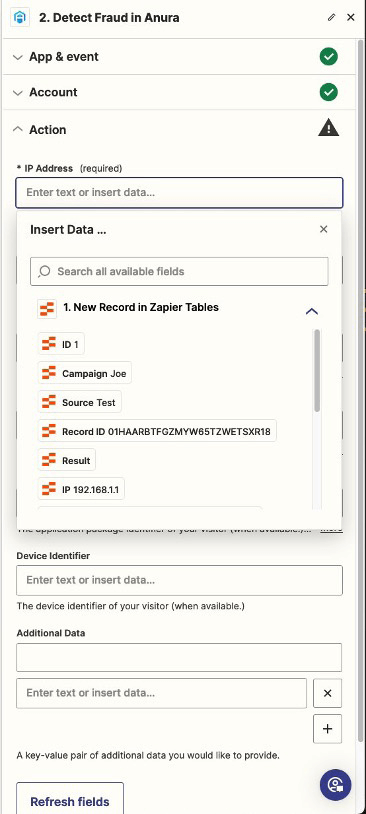 Platform Integrations - Zapier - Action